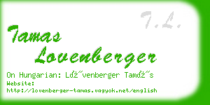 tamas lovenberger business card
